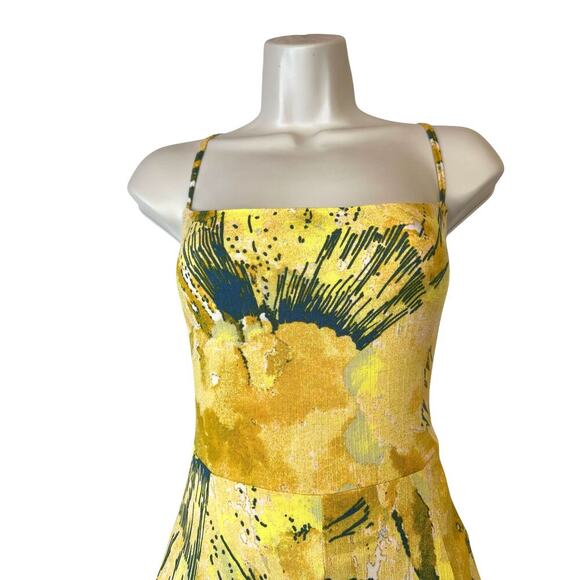 FREE PEOPLE Nellie Maxi Dress Abstract Strappy Back Romantic Beachy Size Small - Picture 5 of 16